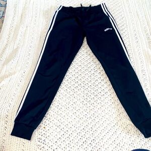 Adidas Classic 3 stripe joggers Sz S EUC